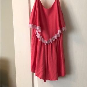 Solemio pink/salmon romper